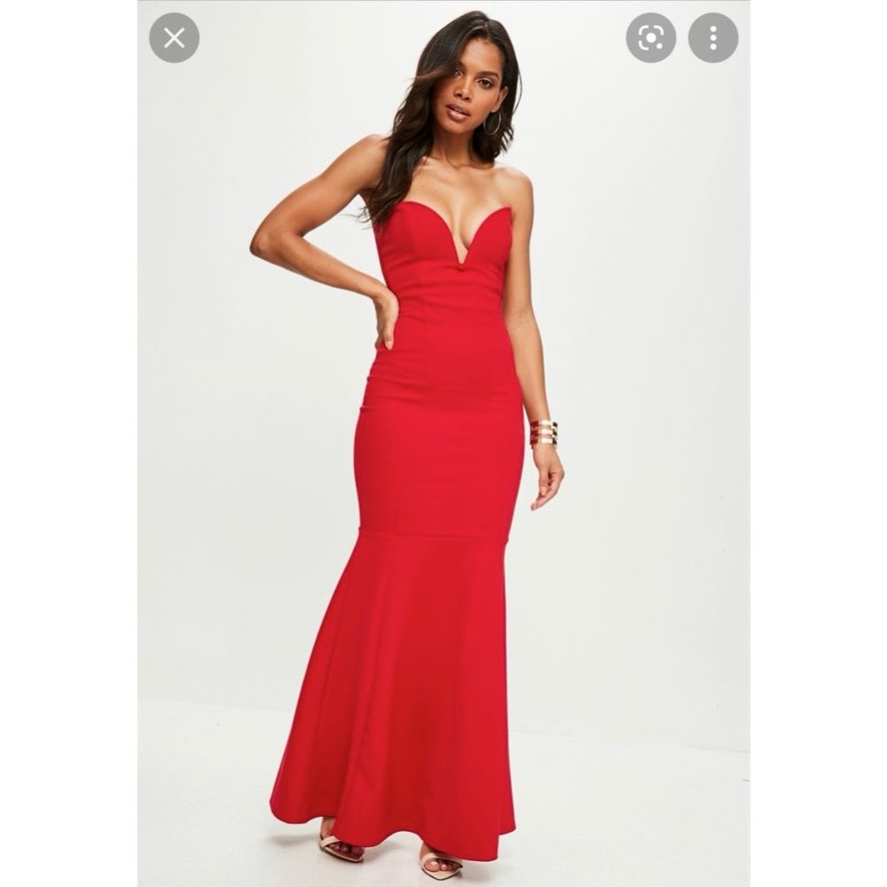 Lady in red dress